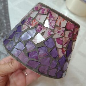 Purple Glass Candle Shade. Y1